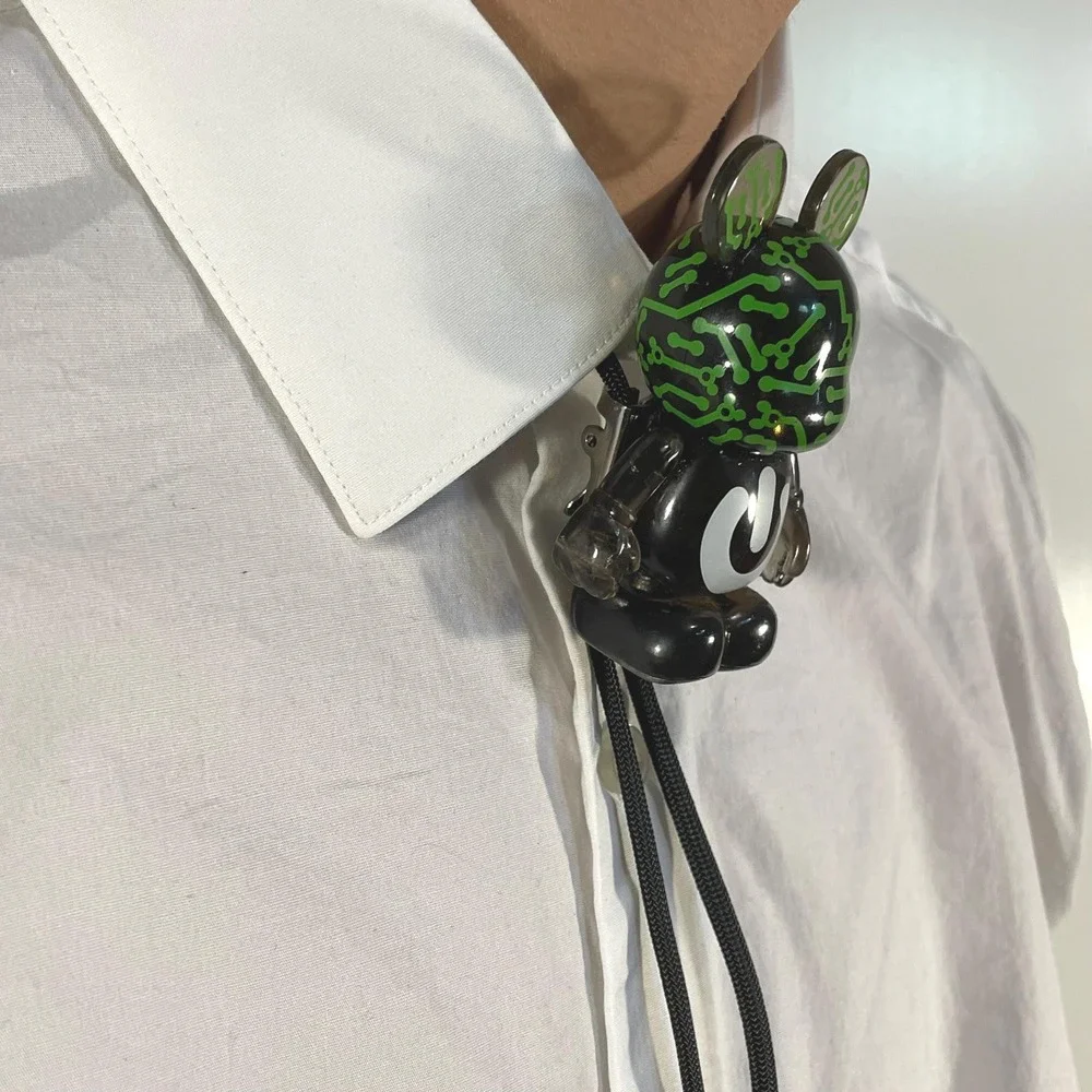 Bolo Tie Custom Disney Mickey Power Up Circuit Board Prom IT Dept Fun Unique